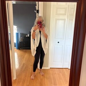 Lululemon Athletica White Knit Poncho